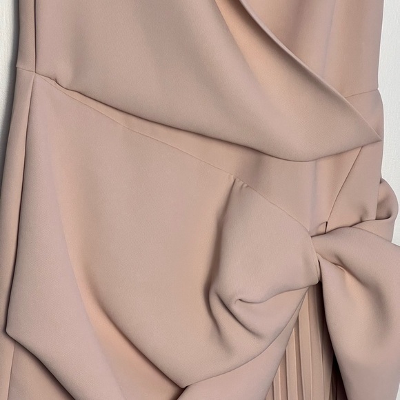 Lane JT Womens Cocktail Pintuck Dress S Blush Pink Avant Garde Occasion Pleated - Picture 10 of 17